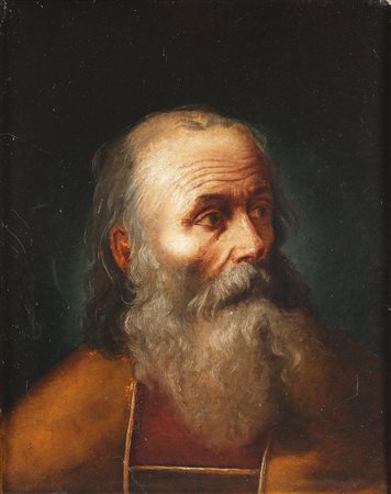ARTISTA DEL XIX SECOLO Ritratto di uomo con barba. Olio su carta su...