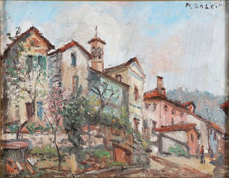 DOLCI MARTINO (1912 - 1994) Paesaggio. Olio su tela. Cm 45,00 x 35,00. Firma...