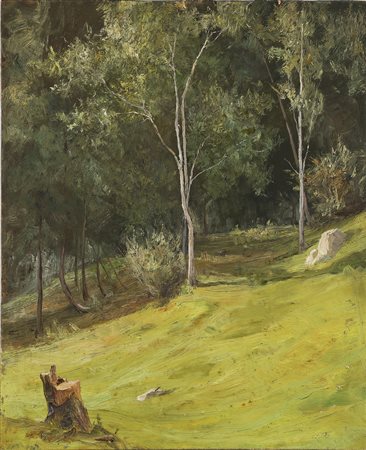 LEIDI PIETRO (1892 - 1930) Paesaggi con alberi. 1942. Olio su cartone...