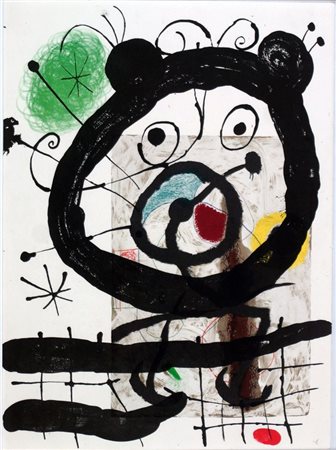 MIRO' JOAN E 1893 - 1983 "Senza titolo" 1965 37,9x27,7 litografia originale a...