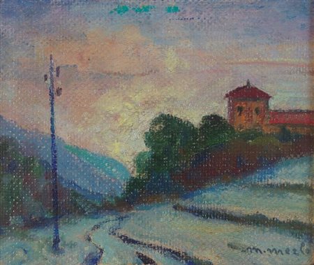 MERLO METELLO Milano 1886 - 1964 Torino "Val San Martino" inverno 1953 15x19...