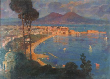 GALANTE FRANCESCO Margherita di Savoia (FG) 1884 - 1972 Napoli "Veduta del...