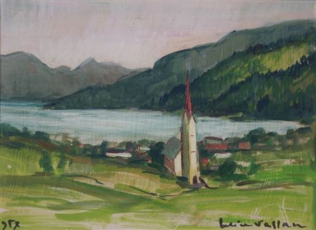 VELLAN FELICE Torino 1889 - 1976 "Weissenser in Carinzia" 1957 16,5x23...