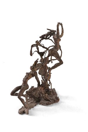 CERATO PIERO Torino 1946 - 2011 "Nude e alberi" H. cm 23 scultura in bronzo...