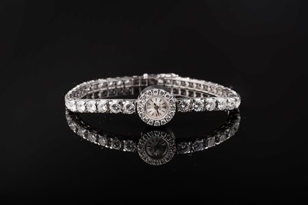 PIAGET Orologio da donna con bracciale in oro e diamanti cts 6.50 circa, gr...