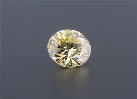 [Nessun Autore] Diamante, taglio brillante, Fancy Light Yellow, report IGI n...