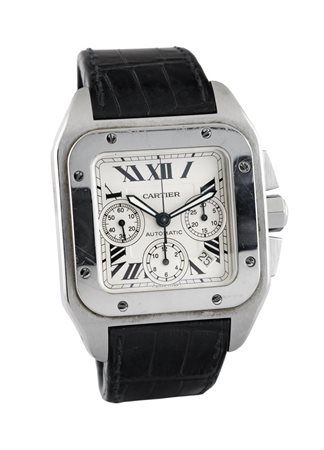 CARTIER Cronografo a tre contatori , mod. "Santos Cento XL", ref. 2740, serie...