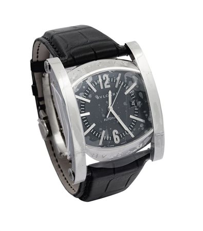 BULGARI Mod. "Assioma", ref. AA48S, serie attuale 47x38 Cassa di forma; anse...