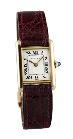 CARTIER Mod. "Louis Tank", anni '80 28x21 mm Cassa di forma, in oro giallo,...