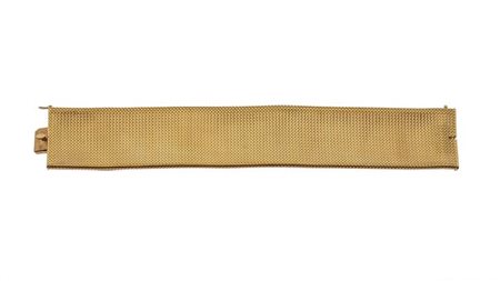 BRACCIALE Peso gr 69,2 in oro giallo con maglia lavorata a tessuto