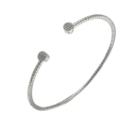 BRACCIALE Peso gr 7,0 rigido in oro bianco con diamanti taglio brillante per...