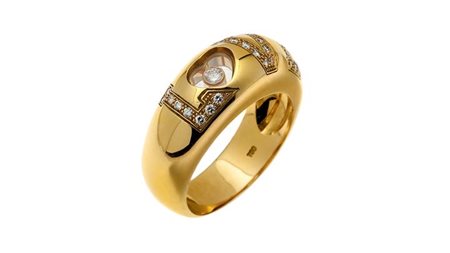 CHOPARD Peso gr 9,0 Misura 14 Anello in oro giallo, a fascia bombata, firmato...