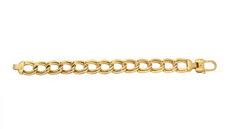 BRACCIALE Peso gr 29,4 Lunghezza cm 17 in oro giallo ad anelli ritorti. Due...