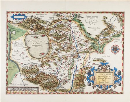 Abraham Ortelius Perusini agri exactissima novissimaque descriptio auctore...