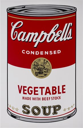 D'APR&Egrave;S ANDY WARHOL (1928-1987) Campbell Soup - Vegetable Serigrafia a...