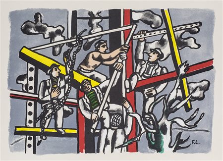 D'APR&Egrave;S FERNAND LEGER (1881-1955) Les Constructeurs Litografia a...