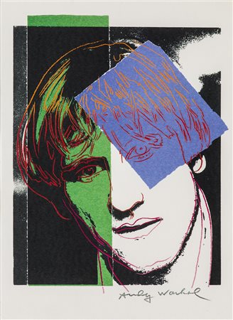 D'APR&Egrave;S ANDY WARHOL (1928-1987) Gerard Depardieu, 1986 Serigrafia Cm...