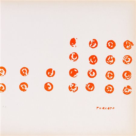 GIULIO TURCATO (1912-1995) Senza Titolo, 1967/1969 Serigrafia Cm 31x33 Firma...