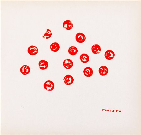 GIULIO TURCATO (1912-1995) Senza Titolo, 1967/1969 Serigrafia Cm 31x33 Firma...